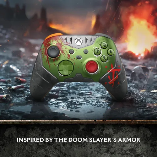 Vista 2 de Xbox Wireless Controller – DOOM: The Dark Ages Limited Edition Series X S, One, PCs, and Cloud-Enabled Devices (Renewed)