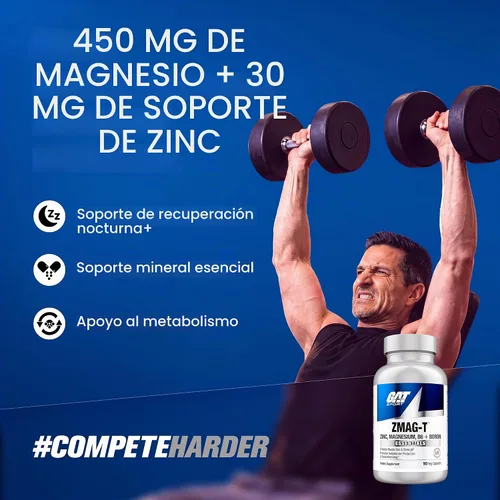 Vista 2 de GAT SPORT ZMAG-T, 90 cápsulas vegetales (30 porciones)