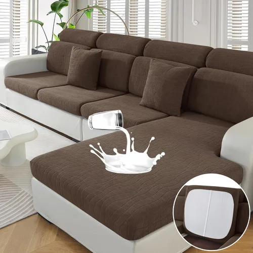 Vista 16 de MAXIJIN Fundas impermeables para cojín de sofá Fundas elásticas para asiento de sofá Fundas lavables, Fundas seccionales para cojines de exterior