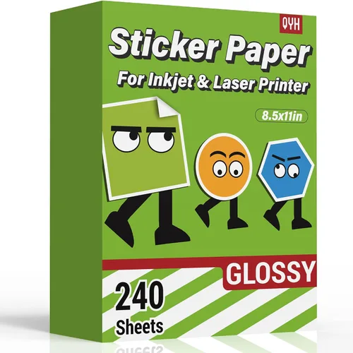 Vista 11 de QYH Papel adhesivo de vinilo transparente imprimible premium, 50 hojas 100 % transparente