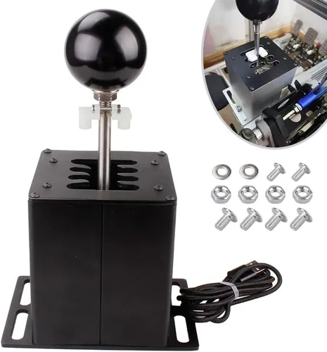 Vista 7 de RASTP PC USB Simulator Shifter, Compatible with Logitech G29 G27 G25 G920 Thrustmaster T300RSGT Steering Wheel Sequential H Gear Shifter Compatible
