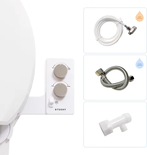 Vista 14 de TUSHY Classic 3.0 - Accesorio de bidé para inodoro, pulverizador de agua con autolimpieza no eléctrico, presión de agua ajustable, control de ángulo