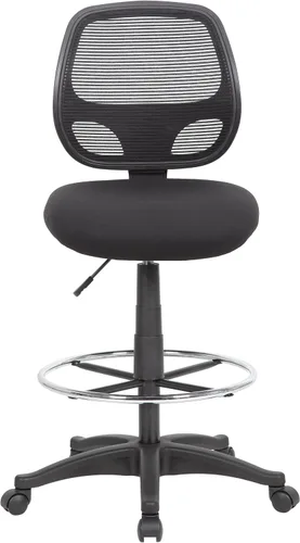 Vista 4 de Boss Office Products Taburete de malla de grado comercial, negro