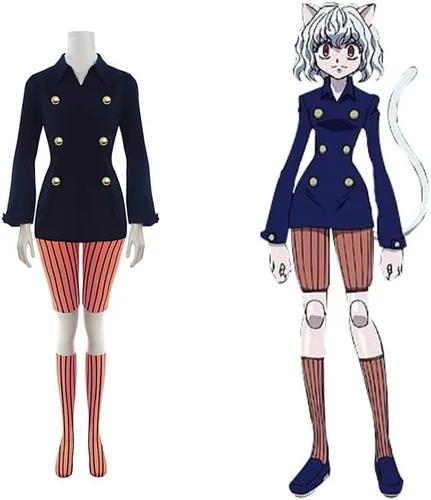 Vista 5 de Disfraz de anime Hunter x Hunter Neferpitou, disfraz de cosplay, uniforme de Halloween, abrigo de Halloween, conjunto completo