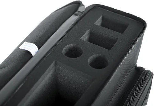 Vista 9 de Gator Cases - Bolsa acolchada para sistemas inalámbricos con correa de hombro extraíble, capacidad para un receptor, dos micrófonos y paquetes