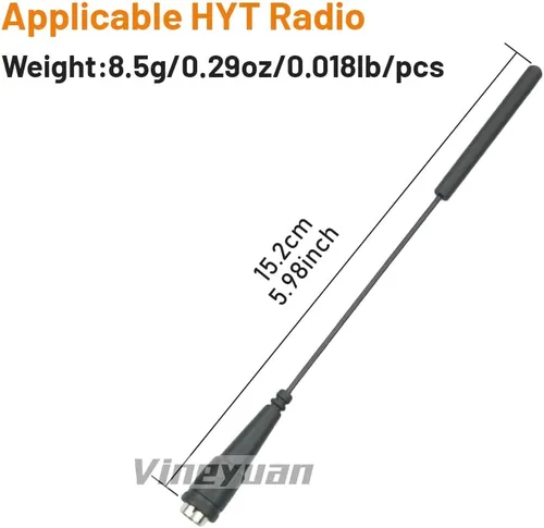 Vista 4 de Antena GPS UHF 400-520 Mhz para radios digitales Hytera HYT PD-660 PD-680 - 2