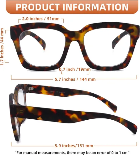 Vista 5 de HIYANJN Gafas de Lectura Bifocales para Mujeres con Filtro de Luz Azul para Computadora, Parte Superior Transparente, Montura Mate de Gran