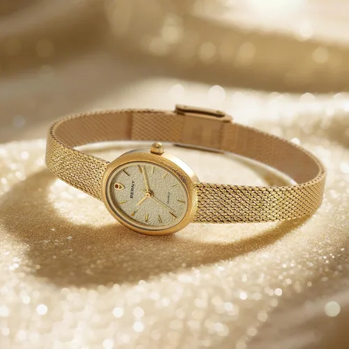 Vista 8 de BERNY Relojes de oro vintage para mujer, elegante reloj de pulsera ovalado para mujer, relojes analógicos de cuarzo para mujer, 3ATM resistente al