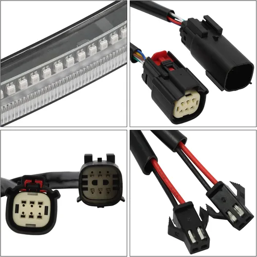Vista 2 de TCMT - Luz LED para alforja con señal de marcha, freno y giro para Harley Electra Glide 2014-2024 con lente transparente