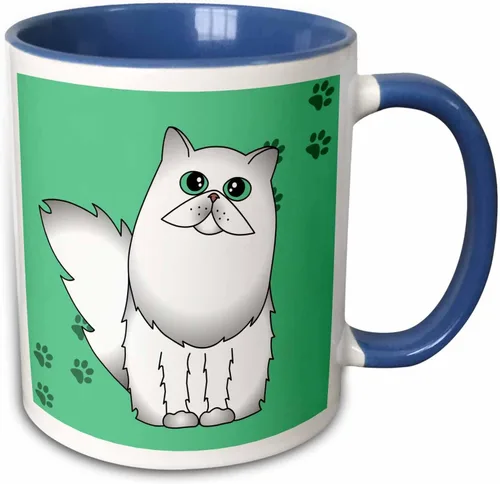 Vista 10 de 3dRose mug_6111_4 White Chinchilla - Taza negra de dos tonos, multicolor, 11 onzas