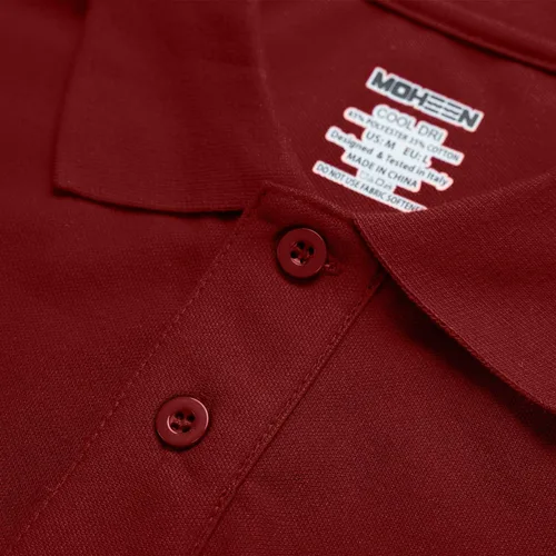 Vista 4 de MOHEEN Camisas de golf lisas casuales para hombre, secado rápido, manga larga, absorción de humedad, con bolsillo