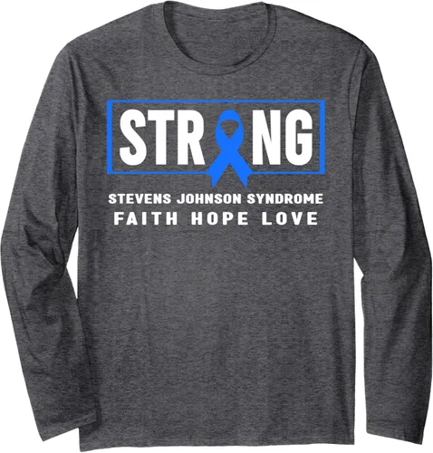 Vista 5 de SJS Strong Shirt - Camiseta de manga larga para concienciación del síndrome de Stevens Johnson, Negro, S