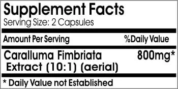 Vista 2 de Caralluma Fimbriata Extracto 800mg ~ 90 Cápsulas - Sin Aditivos ~ Naturetition Supplements