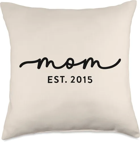 Vista 4 de Mom Est 2015 Custom Mom Personalized Mother’s Day Customized Throw Pillow