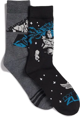 Vista 2 de Disney Pixar Lightyear - Paquete de 2 calcetines para hombre gris