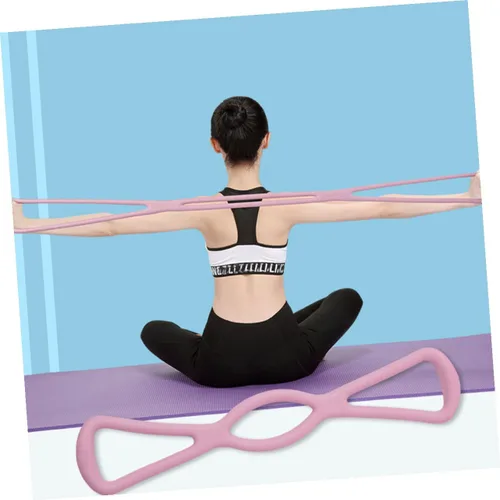 Vista 6 de GANAZONO 3 bandas de resistencia TPR, correa elástica para yoga, entrenamiento de flexibilidad, pilates, gimnasio en casa, fitness, 3
