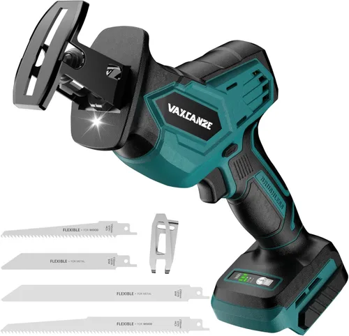 Vista 8 de Sierra de recíproca inalámbrica para batería Dewalt 20 V, motor sin escobillas de 3 velocidades variables 0-3500, cambio de hoja sin herramientas