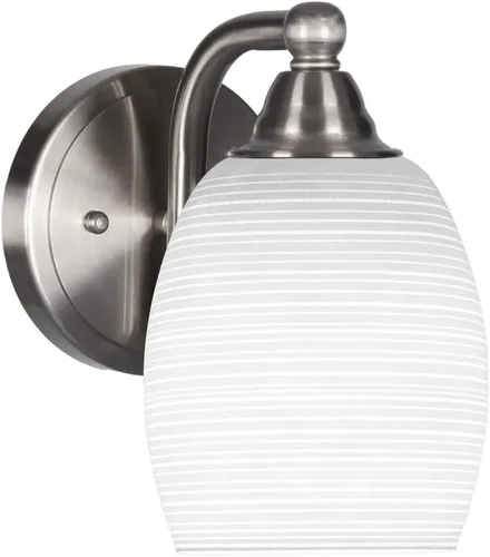 Vista 34 de Toltec Lighting Paramount - Aplique de pared de 1 luz, lámpara de pared para interiores, regulable, compatible con LED de base media, acabado
