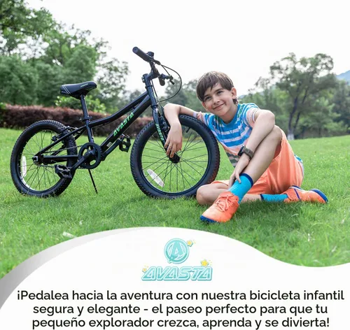 Vista 5 de AVASTA Bicicleta de montaña para niños grandes de 20 pulgadas de Govet Negro