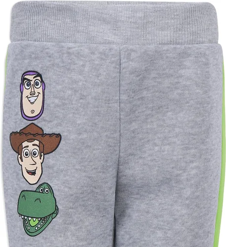 Vista 7 de Disney Toy Story - Conjunto de camiseta para niños, sudadera con cremallera y pantalones deportivos para niños pequeños - VerdeAzul