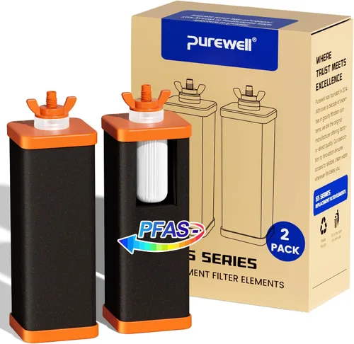 Vista 12 de Purewell PF-6 Elementos de purificación compuestos negros de 3 etapas, filtros de repuesto para filtros ProOne y Berkey, sistema de filtro de agua