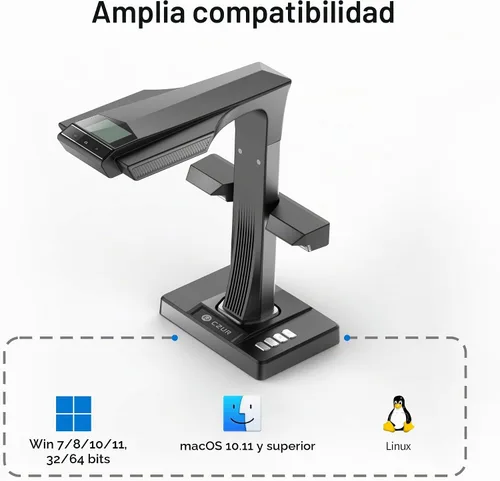 Vista 8 de CZUR Paquete de escáner de libros ET24 Pro y caja de estudio portátil