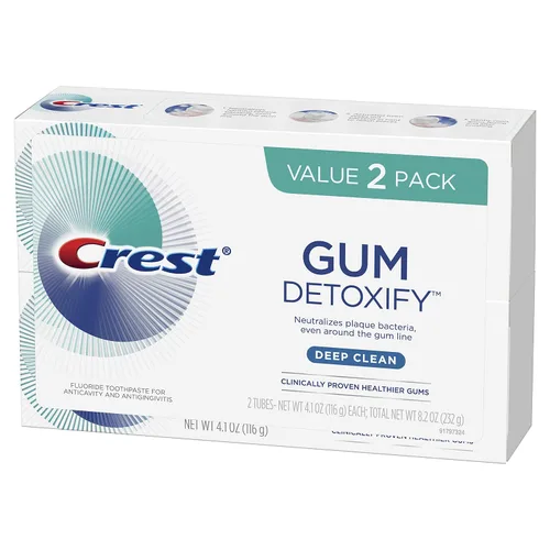 Vista 2 de Crest Gum Detoxify Deep Clean Pasta de dientes, 4.1 oz (paquete de 2)