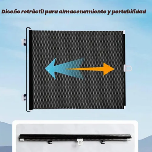 Vista 5 de Puerta retráctil para gatos y perros para interiores, para escaleras, sin perforación, valla antis, puertas de PVC para perros, para puertas
