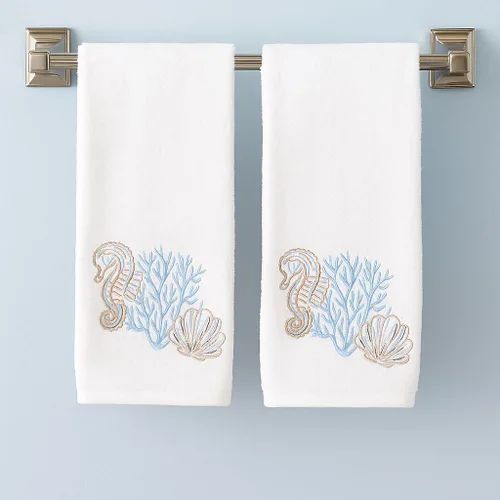 Vista 14 de Serafina Home Toallas de mano náuticas para huéspedes: Coastal Love Anchors The Soul, 2 piezas suaves y absorbentes