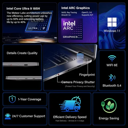 Vista 2 de GEEKOM GeekBook X14 Pro Laptop, 2.2 lb Ultra Thin 14" 2.8K OLED Notebook