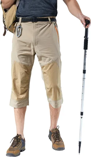 Vista 4 de Mr.Stream - Pantalones cortos cortos para hombre, estilo capri de playa 34