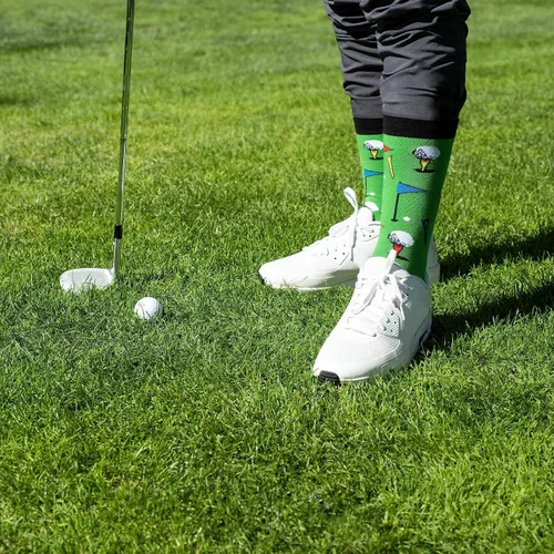 Vista 7 de Lavley Funny Socks For Men - Novelty Gifts For Sports Fans, Golfing, Pickleball, Weight Lifting, Racing and More