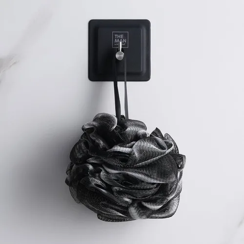 Vista 4 de The Man Gancho de silicona – Gancho de almacenamiento para baño y ducha – Artículos de aseo de ducha, accesorio organizador de baño – Acero