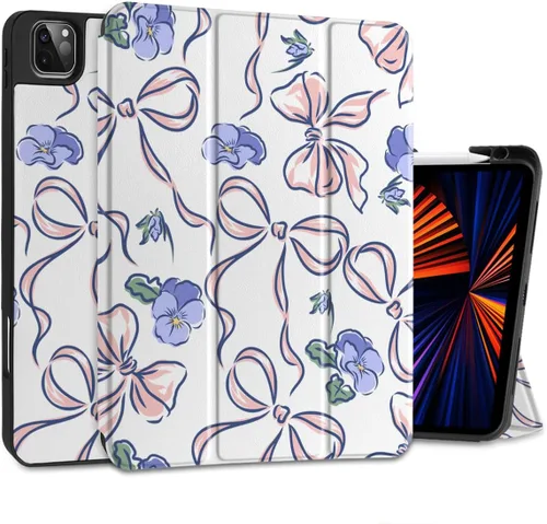 Vista 19 de DONGKE Funda para iPad Pro de 12.9 pulgadas 6ª generación 2022, soporte para lápiz integrado + soporte triple + encendido automático/apagado + funda