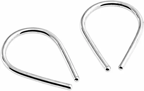 Vista 10 de 13mm de plata de ley 20 GA Aretes de aro invertidos colgantes de lágrima hipoalergénicos ligeros con hilo para mujer