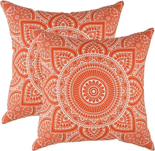 Vista 7 de TreeWool - Juego de 2 fundas para almohadas decorativas, diseño caleidoscopio, almohadas de cojín, cubierta deslizante para almohada y para el sofá