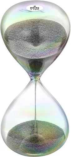 Vista 12 de Reloj de arena con temporizador de arena de 1 minuto con arena de color marrón, reloj de arena grande de 1 minuto, reloj de arena de 1 minuto