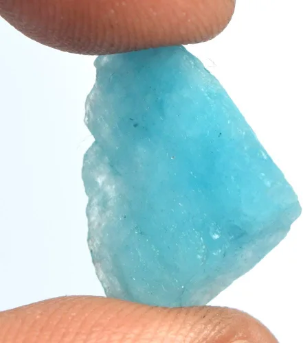 Vista 2 de GEMHUB Aguamarina azul cielo crudo natural de grado A de 7.95 quilates de cristal curativo piedra de aguamarina áspera para cabbing, Gema, Brasil