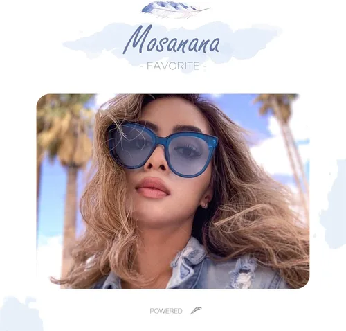 Vista 4 de mosanana Gafas de sol de ojo de gato de moda para las mujeres de gran tamaño estilo MS51802