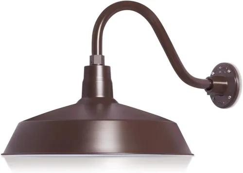 Vista 12 de 17 pulgadas. RLM Warehouse - Pantalla con brazo de cuello de cisne y bombilla Led A19 5000K de 9W