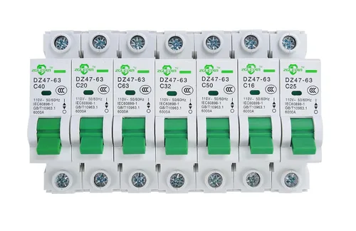 Vista 7 de Interruptor de Circuito en Miniatura AC, 1 Polo 6 Amp, 120/240VAC, Interruptor de Montaje en Riel DIN de 6kA con Desconexión Térmica Magnética