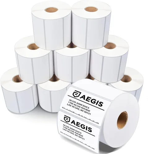 Vista 24 de Aegis Adhesives - Etiquetas térmicas directas de 1 pulgada x ½ pulgada para etiquetas de precio pequeño, dirección de devolución, carpeta