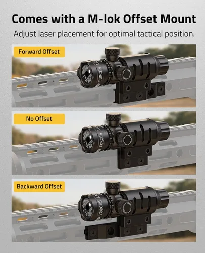 Vista 2 de CVLIFE Laser Sight for Rifle with Picatinny Rail Mount/Barrel Mount, Green Laser for Guns, Low-Profile Laser Sight with Pressure Switch