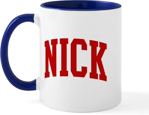 Vista 6 de CafePress NICK (rojo) Taza de café de cerámica de 11 oz (11.0 fl oz)
