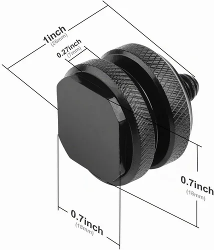 Vista 5 de Adaptador de montaje de zapata para cámara a tornillo de trípode de 1/4"-20 Adaptador de zapata de flash para equipo de cámara réflex digital
