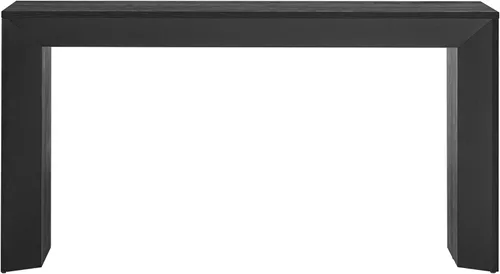 Vista 8 de Mesa consola moderna de 59 pulgadas, color negro, mesa de entrada elegante y versátil para sofá detrás del sofá para sala de estar, pasillo