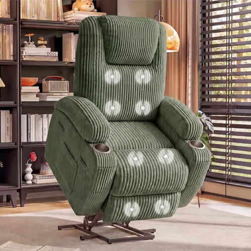 Vista 14 de Flamaker Silla reclinable eléctrica para personas mayores Beige