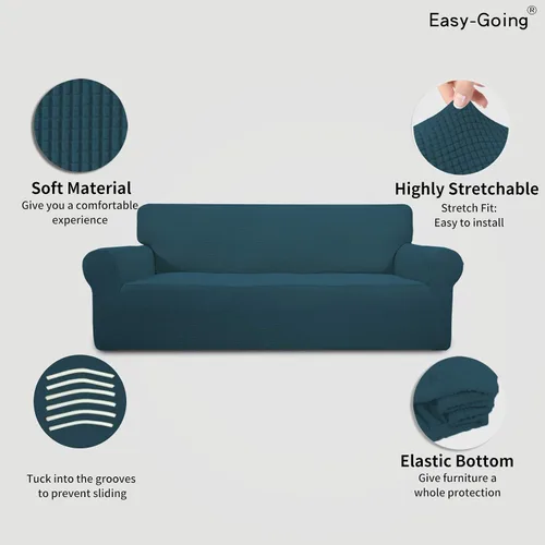 Vista 59 de Easy-Going - Funda elástica sobredimensionada para sofá, 1 pieza, protector muebles, suave, parte inferior elástica, para niños, tela jacquard