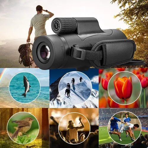 Vista 3 de FEEMIC Telescopio monocular de alta potencia con visión de de 8x y diámetro del objetivo de 1.65 pulgadas (42 mm) compacto portátil impermeable a