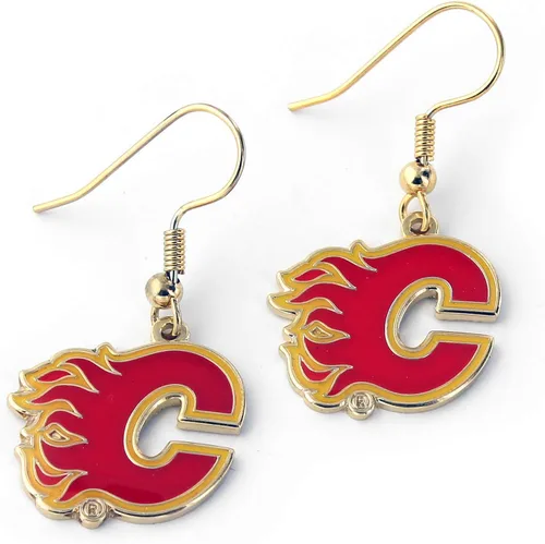 Vista 3 de aminco NHL womens NHL Logo Dangler Earrings
